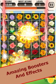 Flowers Crush - Match 3 Mania游戲截圖2