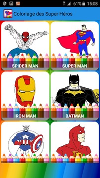 Super Hero Coloring Book游戲截圖2