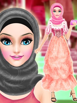 Hijab Wedding Makeup Dress Up游戲截圖5