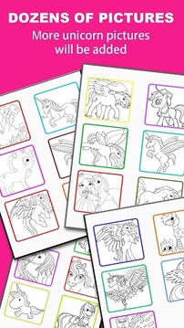 Pony Unicorn Coloring Book游戲截圖4