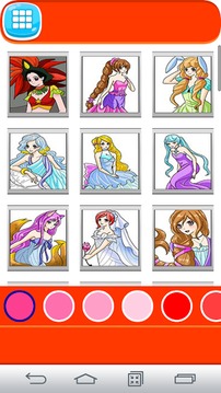 Coloring Princess Girls-Book游戲截圖1