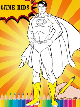 Justice Superhero Coloring Kid游戲截圖3