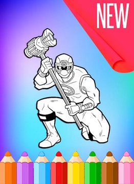 How To Color Power Rangers HD游戲截圖2