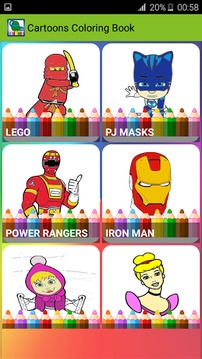 Cartoons Coloring Book游戲截圖2