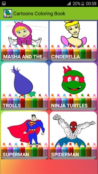 Cartoons Coloring Book游戲截圖4