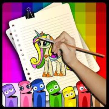 小馬駒的彩色頁面游戲截圖1