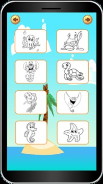 Ocean Animals Coloring Book游戲截圖2