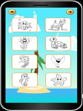 Ocean Animals Coloring Book游戲截圖5