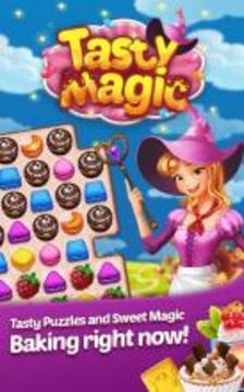 Tasty Magic: Free sweet match 3 puzzle for dessert游戲截圖1