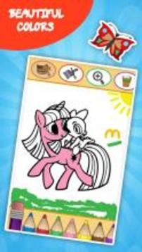 Pony Little for Coloring Book Game游戲截圖3