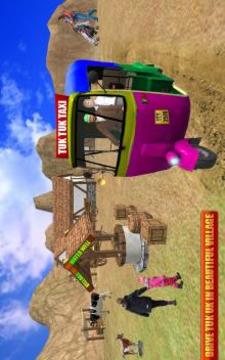 City Tuk Tuk Auto Rickshaw Taxi Driver 3D游戲截圖3