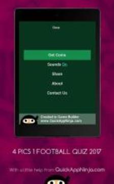 4 PICS 1 FOOTBALL QUIZ 2017游戲截圖2