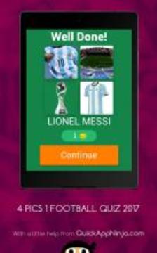 4 PICS 1 FOOTBALL QUIZ 2017游戲截圖5