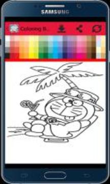 Coloring Book: Doraem Cat Fans游戲截圖2