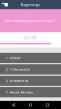 Ariana Grande Fan Quiz游戲截圖2