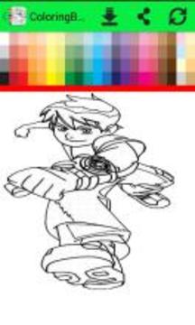 ColoringBook: alien Ben- ten fans游戲截圖3