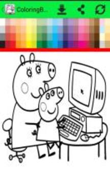 ColoringBook: pig pippa paint Fans游戲截圖3
