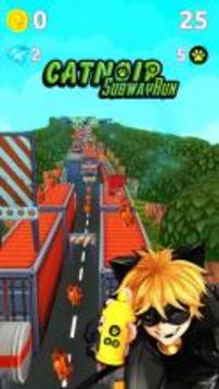 Subway Cat Noir Run Adventure游戲截圖1
