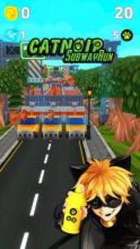 Subway Cat Noir Run Adventure游戲截圖2