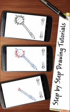 Drawing App Cold Arms Sabers and Knives游戲截圖2