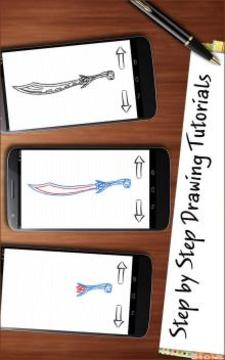 Drawing App Cold Arms Sabers and Knives游戲截圖3
