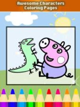 Coloring game for Peppa Piggy.游戲截圖1