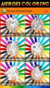 Heroes Coloring Book for kids游戲截圖1