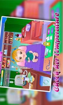 Little Girl Goes Sick Dress Up游戲截圖2