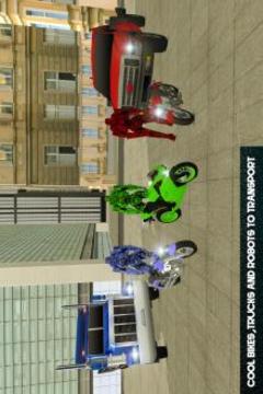 Moto Robot Transport Truck游戲截圖3