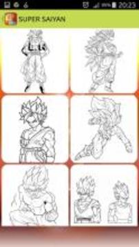 coloring son goku & vegeta manga for kids游戲截圖3