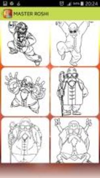 coloring son goku & vegeta manga for kids游戲截圖5