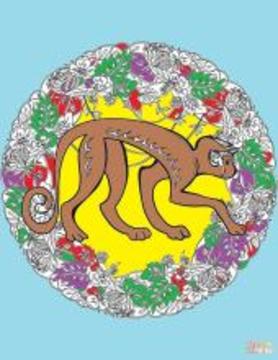 Animal Mandala Coloring Page Game游戲截圖4