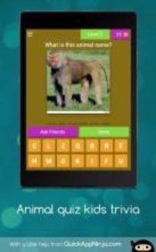 Animal quiz kids trivia pics games游戲截圖3