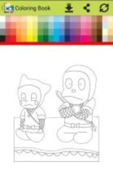 Coloring hattoriI ninja go游戲截圖3