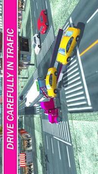 Pink Trailer Truck Driver Adventure 3D游戲截圖3