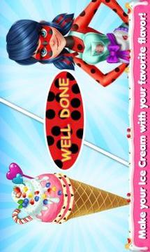 Ladybug Ice Cream Maker-Cooking Game游戲截圖4