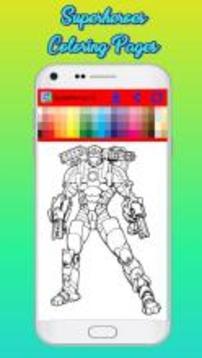 Superheroes Coloring Pages游戲截圖3