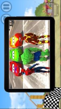 Spider VS Superheroes Car Race游戲截圖3