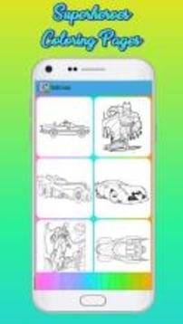 Superheroes Coloring Pages游戲截圖2