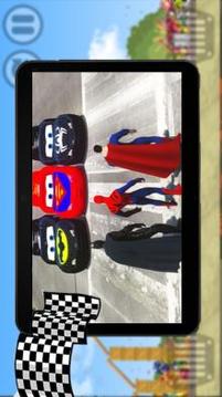 Spider VS Superheroes Car Race游戲截圖1