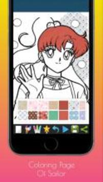Coloring Page Sailor Characters游戲截圖4