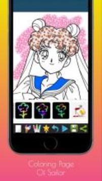 Coloring Page Sailor Characters游戲截圖5