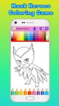 Mask Heroes Coloring Book游戲截圖3