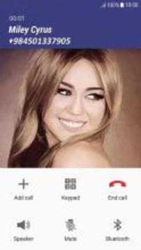 Fake Call Miley Cyrus游戲截圖2
