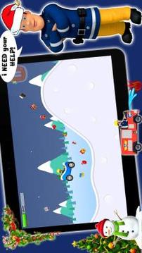 Super Sam Santa Fireman : Snowy Road Game游戲截圖3