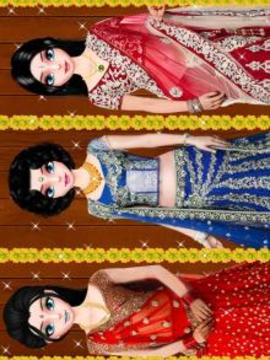 Indian Wedding Dressup Makeup Salon游戲截圖3