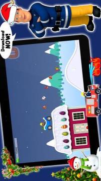 Super Sam Santa Fireman : Snowy Road Game游戲截圖1