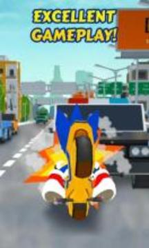 Sonic Subway Moto Rush游戲截圖3