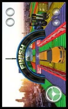 Limo Car Sky Track Impossible Driving Simulator 3D游戲截圖1