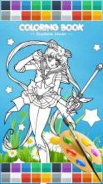 Coloring Sailor Girls游戲截圖4